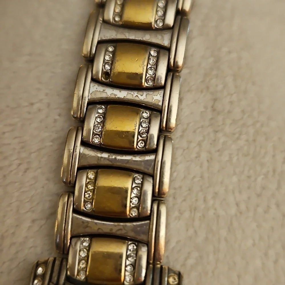 Vtg BRIGHTON 1990s Turin Silver and Gold Two-Tone Watch